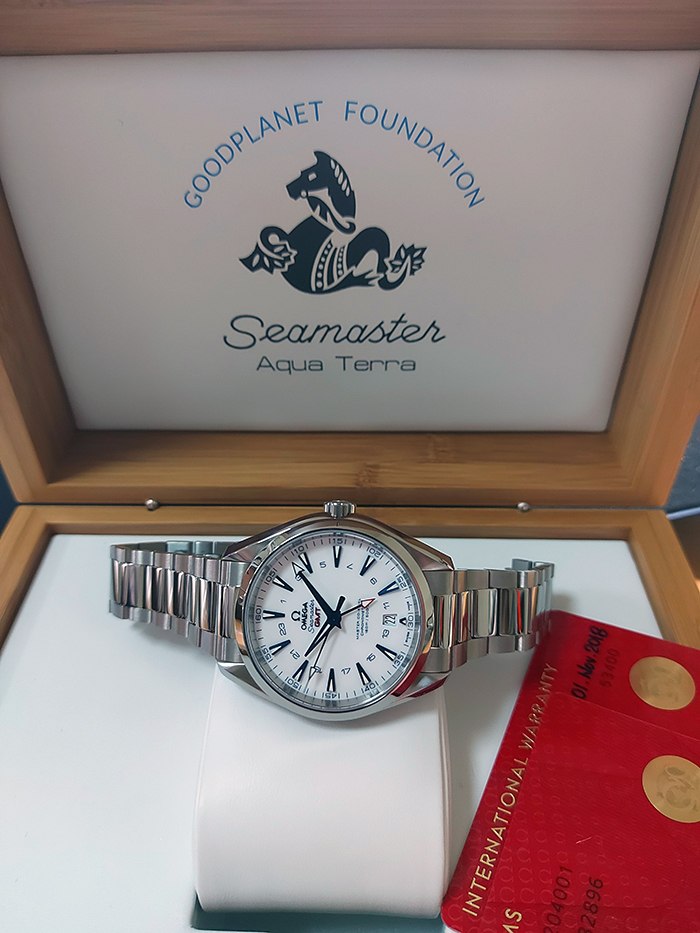Omega Seamaster Aqua Terra 150m Master Co-Axial Chronometer GMT Good Planet Ref. 231.90.43.22.04.001